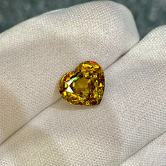 Heart Cut Sphene Gemstone 6.23 Carats
