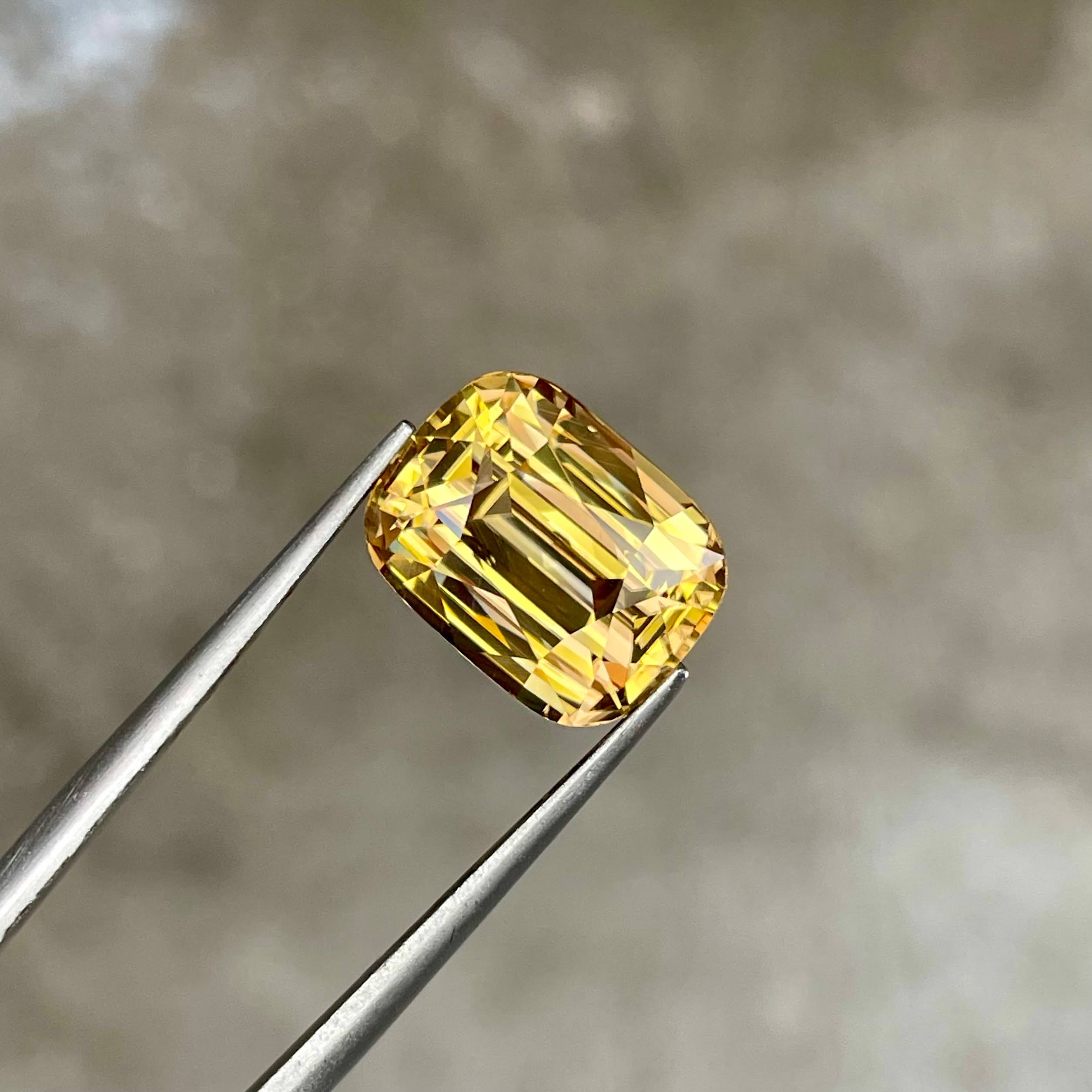  12.19 Carats Champagne Yellow Zircon