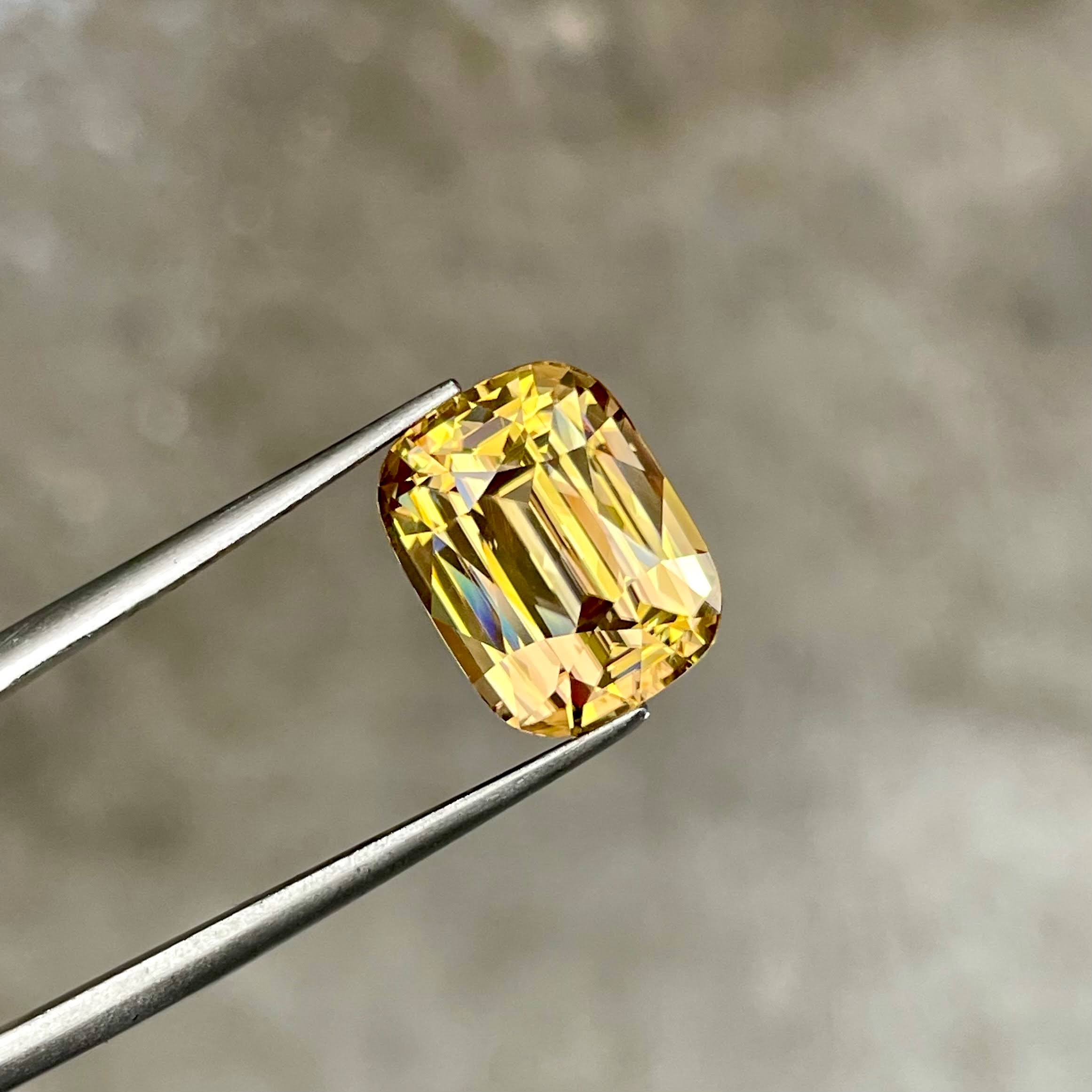  12.19 Carats Champagne Yellow Zircon