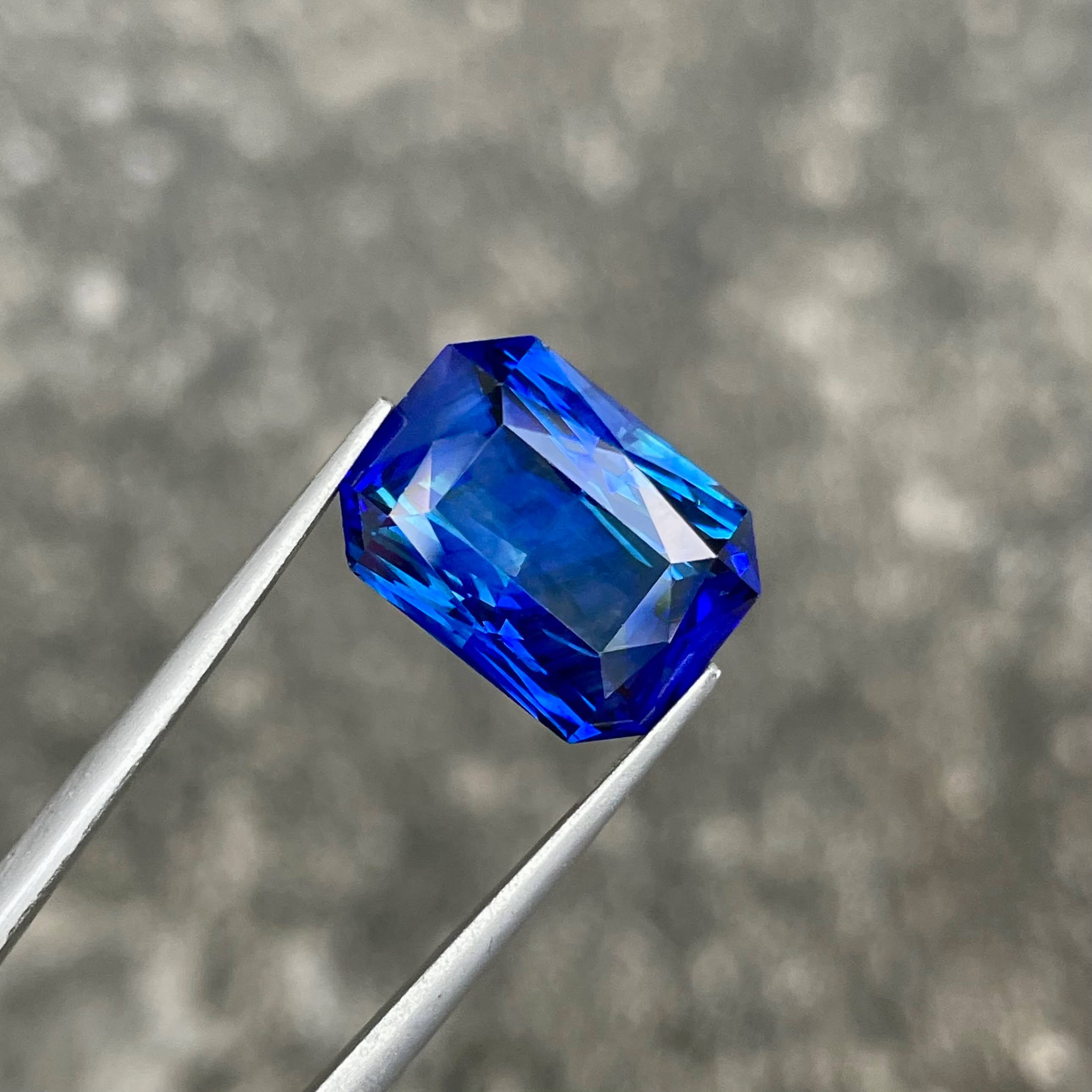 10.91 Carat GRS Certified Blue Sapphire