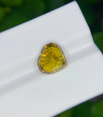 4.80 Carats Heart Cut Golden Sphene