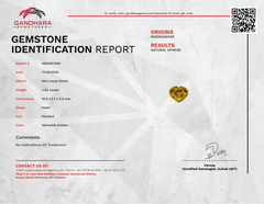 4.80 Carats Heart Cut Golden Sphene